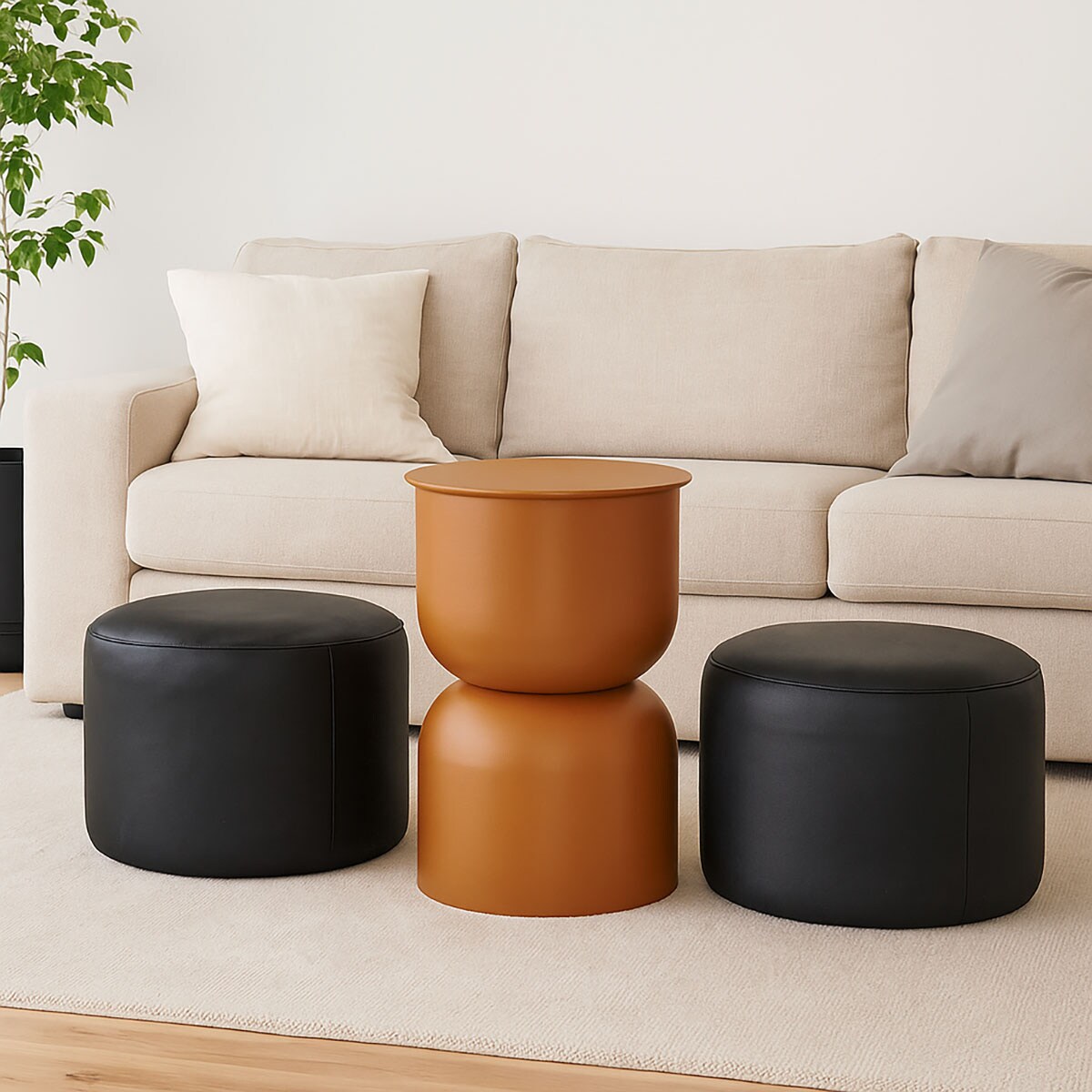 Stolik kolumna DISA, matowy, Ø 31 cm