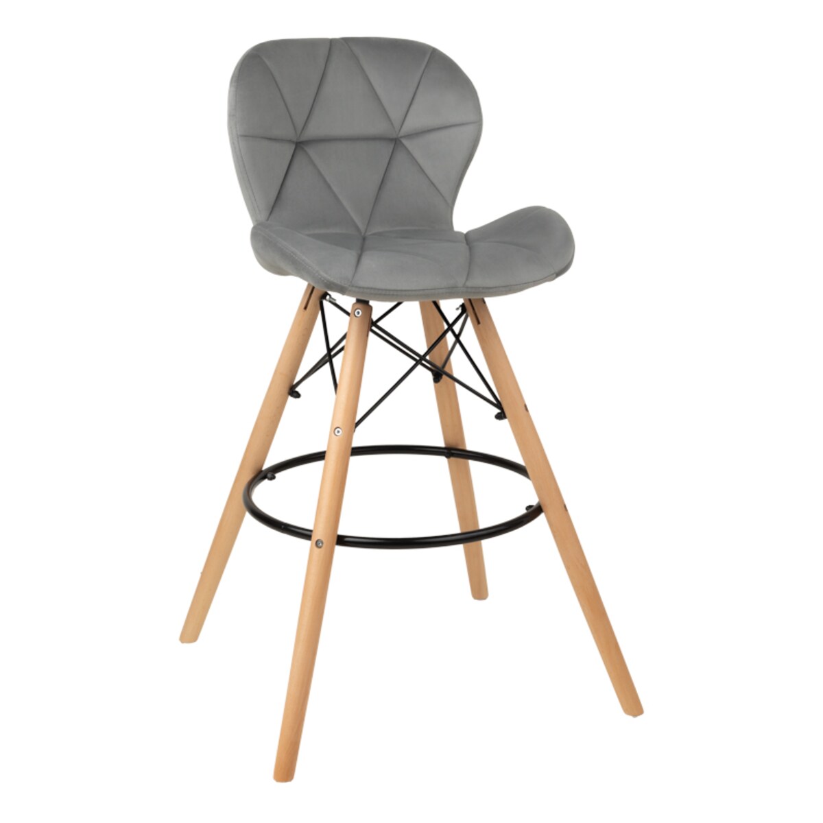 Hoker tapicerowany do wyspy jadalni kuchni skandynawski