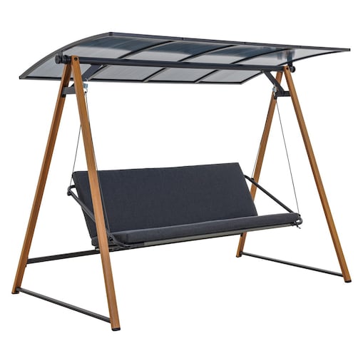 Huśtawka ogrodowa z daszkiem Duisburg antracytowa