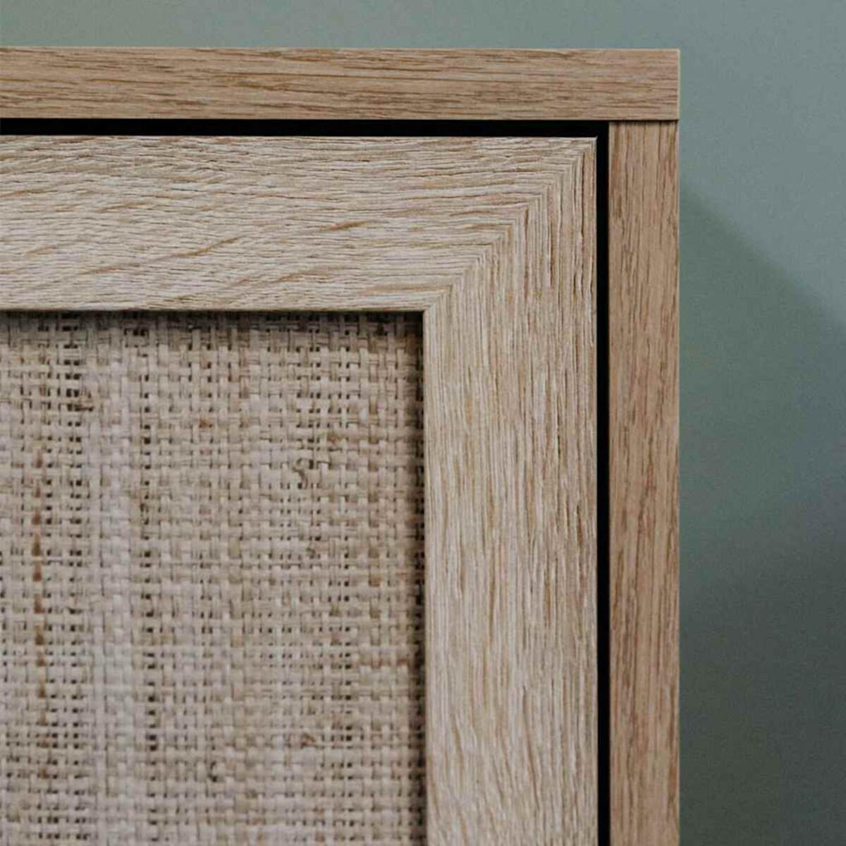 Finori Komoda Bali 03A, dąb sonoma i nadruk stylizowany na trzcinę