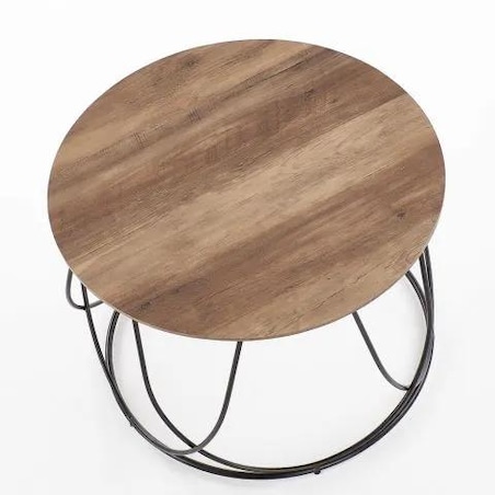 Ława NUBIRA 60x60 orzech/czarny