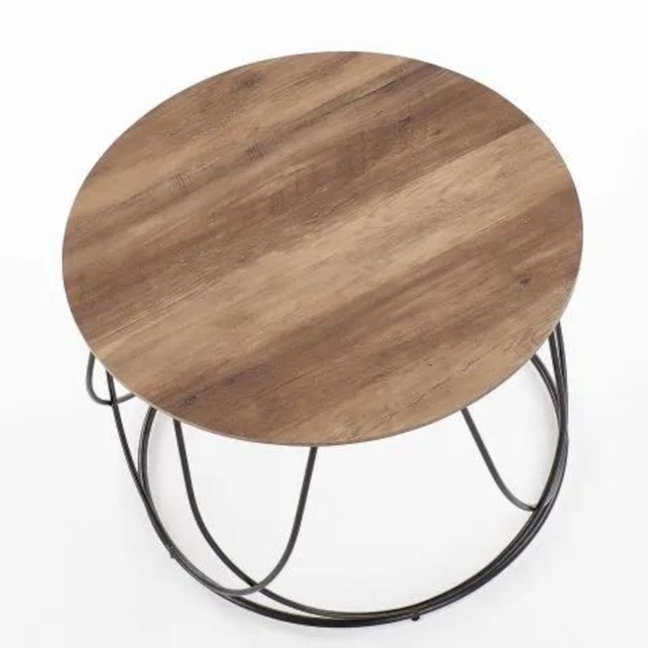 Ława NUBIRA 60x60 orzech/czarny