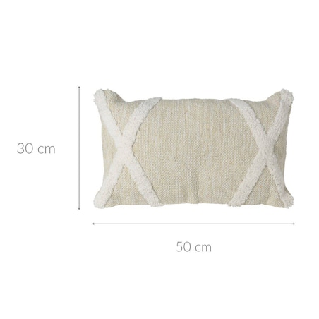 Dekoracyjna poduszka, efekt lnu, 30 x 50 cm