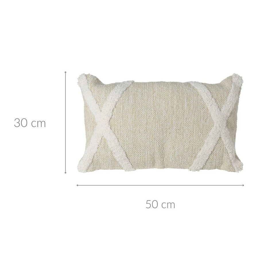 Dekoracyjna poduszka, efekt lnu, 30 x 50 cm