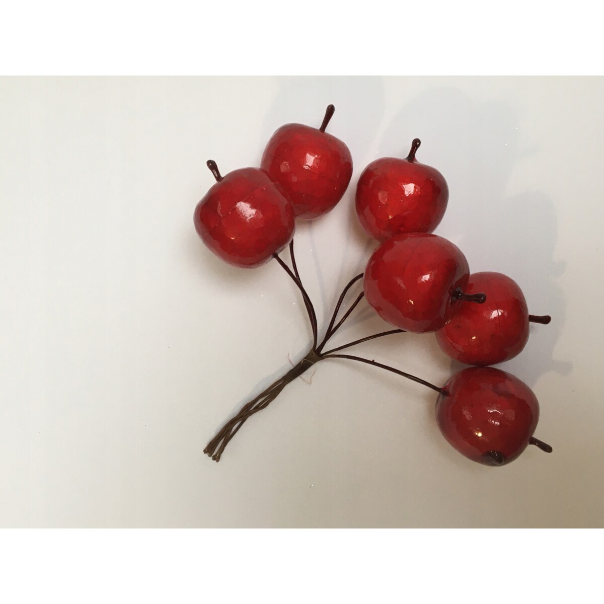 JABŁUSZKA CZERWONE MINI 6szt na PIKU dekoracja świąteczna stroiki choinki