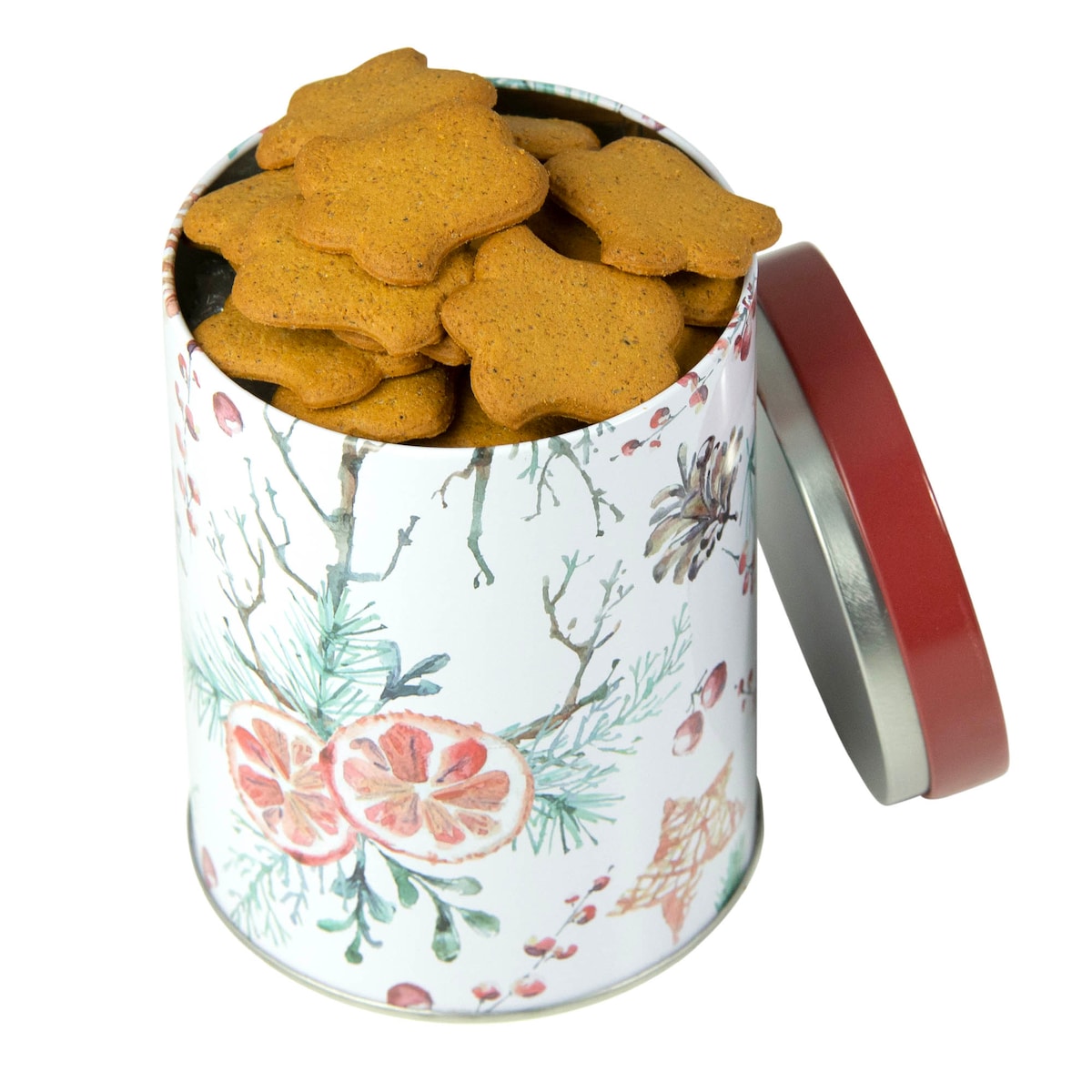 Puszka Pojemnik Na Pierniki Ciastka Cukierki Świąteczna Czerwona