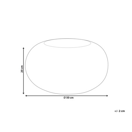 Puf jutowy 50 cm Czarny TIFELT