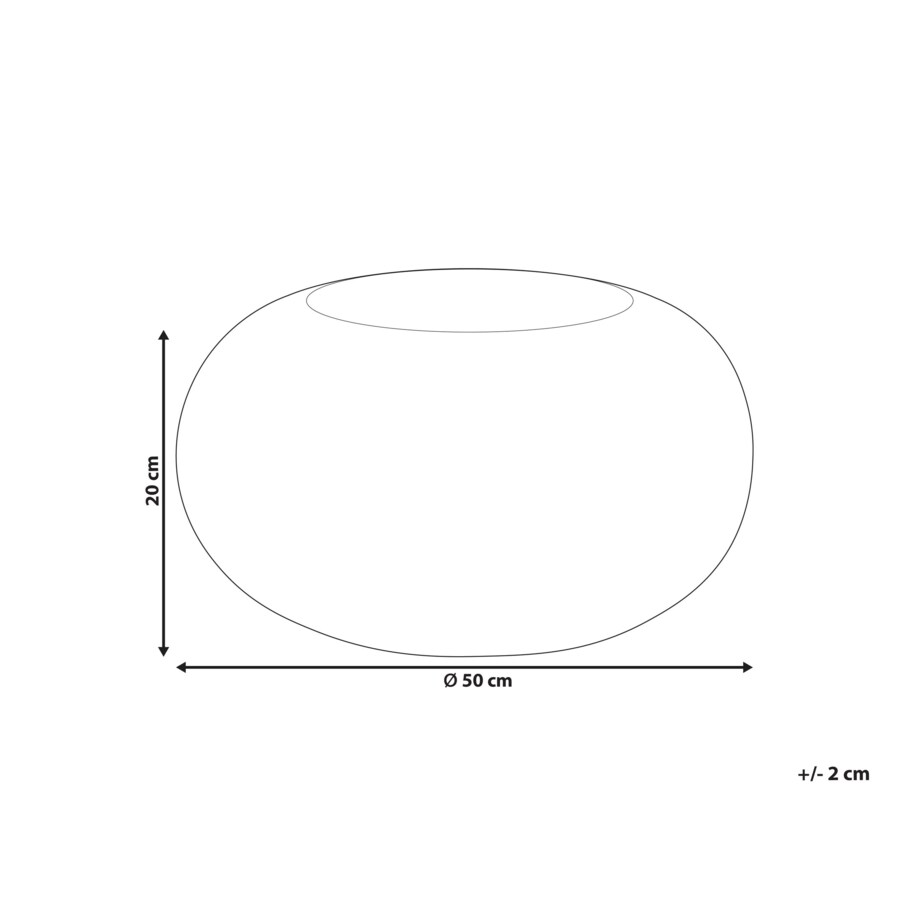 Puf jutowy 50 cm Czarny TIFELT