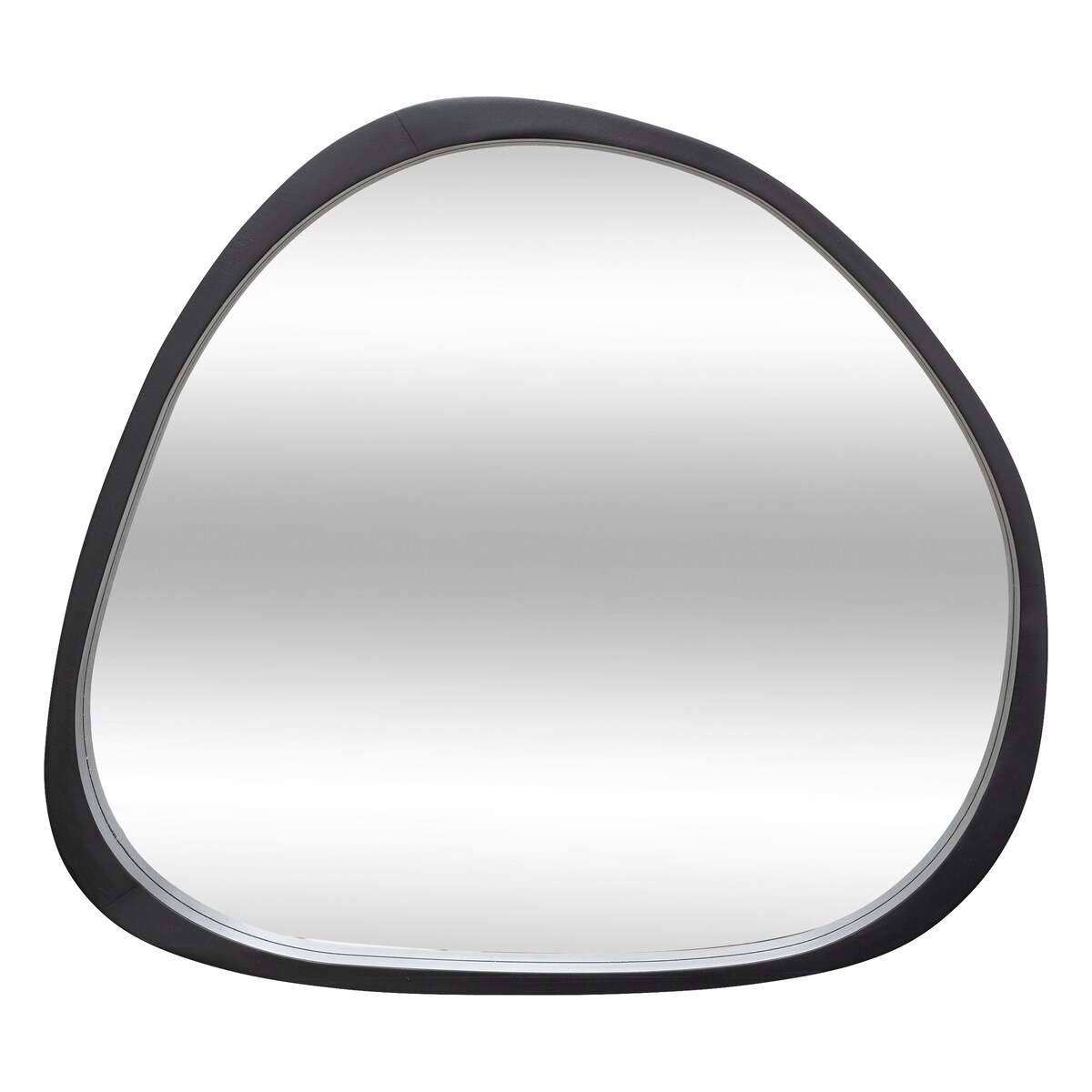 Lustro ścienne organiczne WAYNE w czarnej ramie, 56,5 x 63 cm