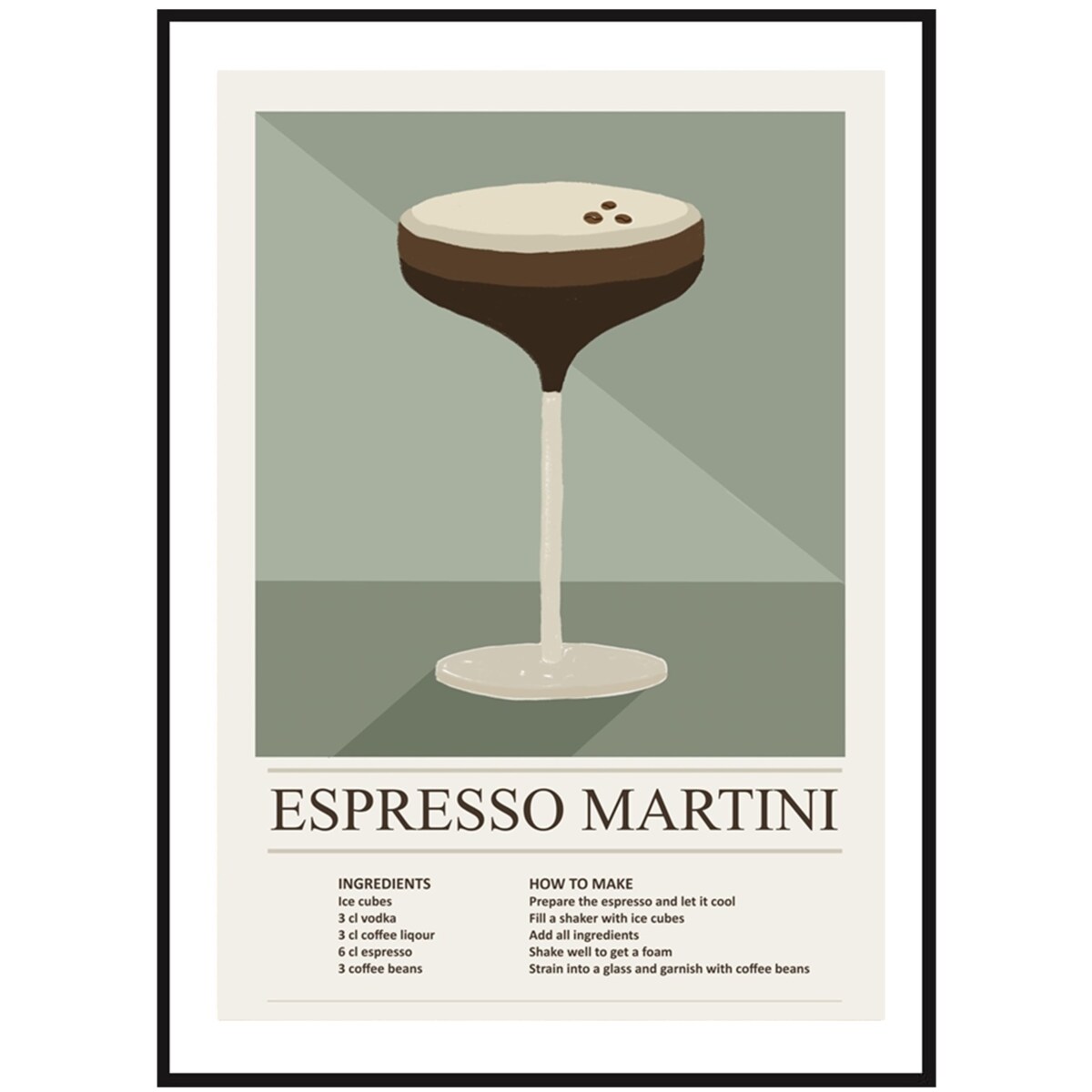 Poster Story, Plakat, Obraz - Espresso Martini No1, wymiary 50 x 70 cm