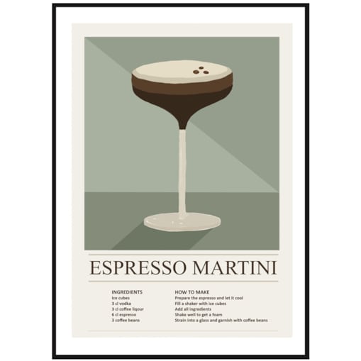 Poster Story, Plakat, Obraz - Espresso Martini No1, wymiary 50 x 70 cm