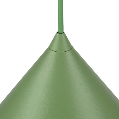 Zielona Lampa Wisząca Tk Lighting Cono Metalowy Stożek Xl Zielony Groszek
