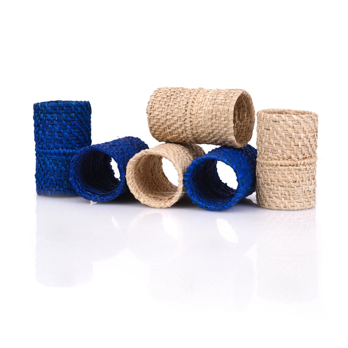 Obrączki na serwetki Blue & Beige Rings