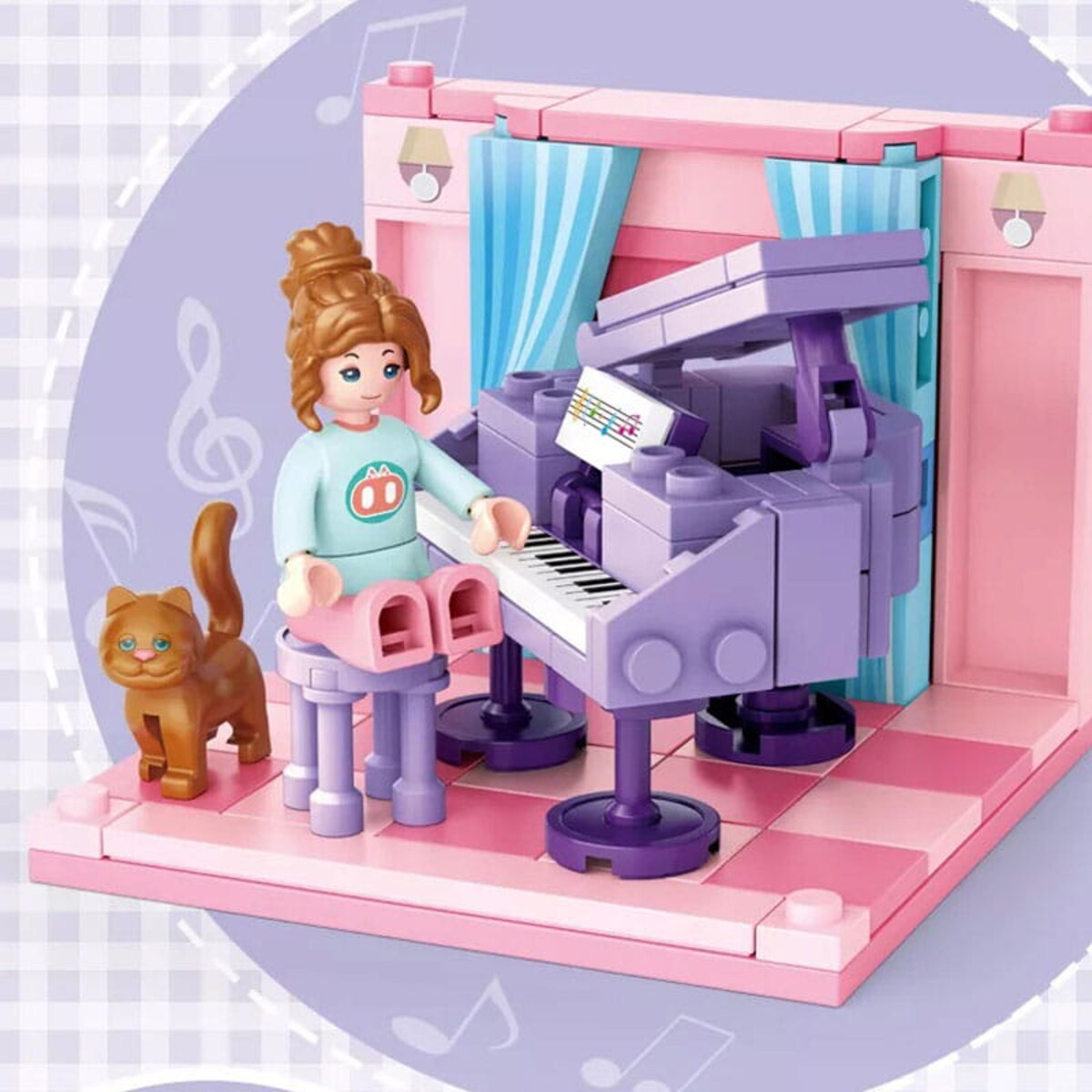 POKÓJ MUZYCZNY - mini pokoik klocki - Sluban - 111 elementów