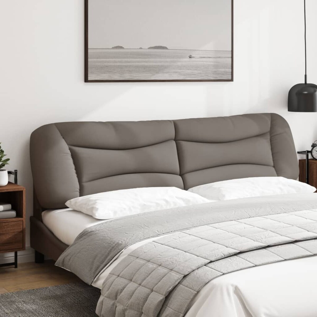 vidaXL Poduszka na wezgłowie, Hvar, kolor taupe, 200 cm, tkanina