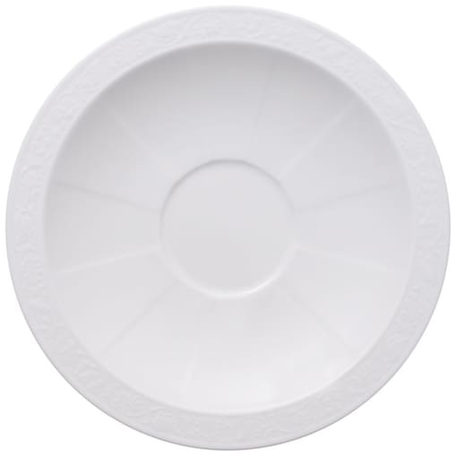 Spodek do filiżanki śniadaniowej lub bulionówki White Pearl, 18 cm, Villeroy & Boch