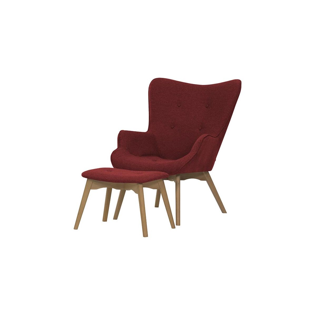 Fotel uszak z podnóżkiem Ducon-Malmo 63