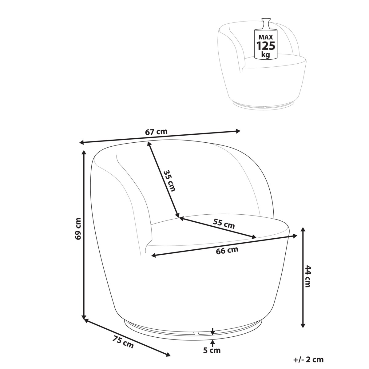 Fotel obrotowy KUOLPA Beżowy