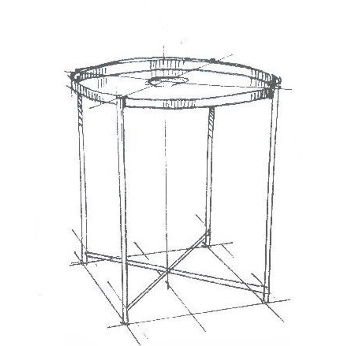 Okrągły stolik kawowy Moon ST-DP-F80-COP Step do salonu miedziany, Step Into Design