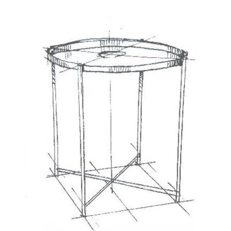 Okrągły stolik kawowy Moon ST-DP-F80-COP Step do salonu miedziany, Step Into Design