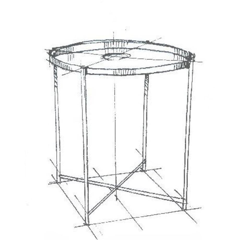 Okrągły stolik kawowy Moon ST-DP-F80-COP Step do salonu miedziany, Step Into Design