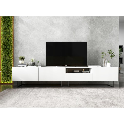 Szafka RTV Loft Biały MAT Komoda RTV Loft Szuflada 240 cm