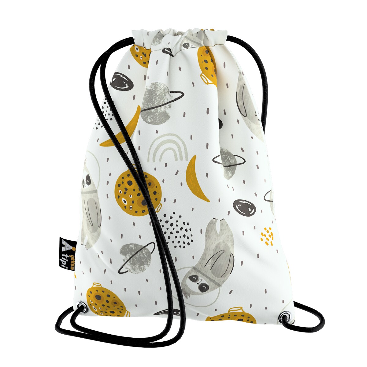 Worek plecak Kiddy, biało-szara, 28x40cm, Magic Collection