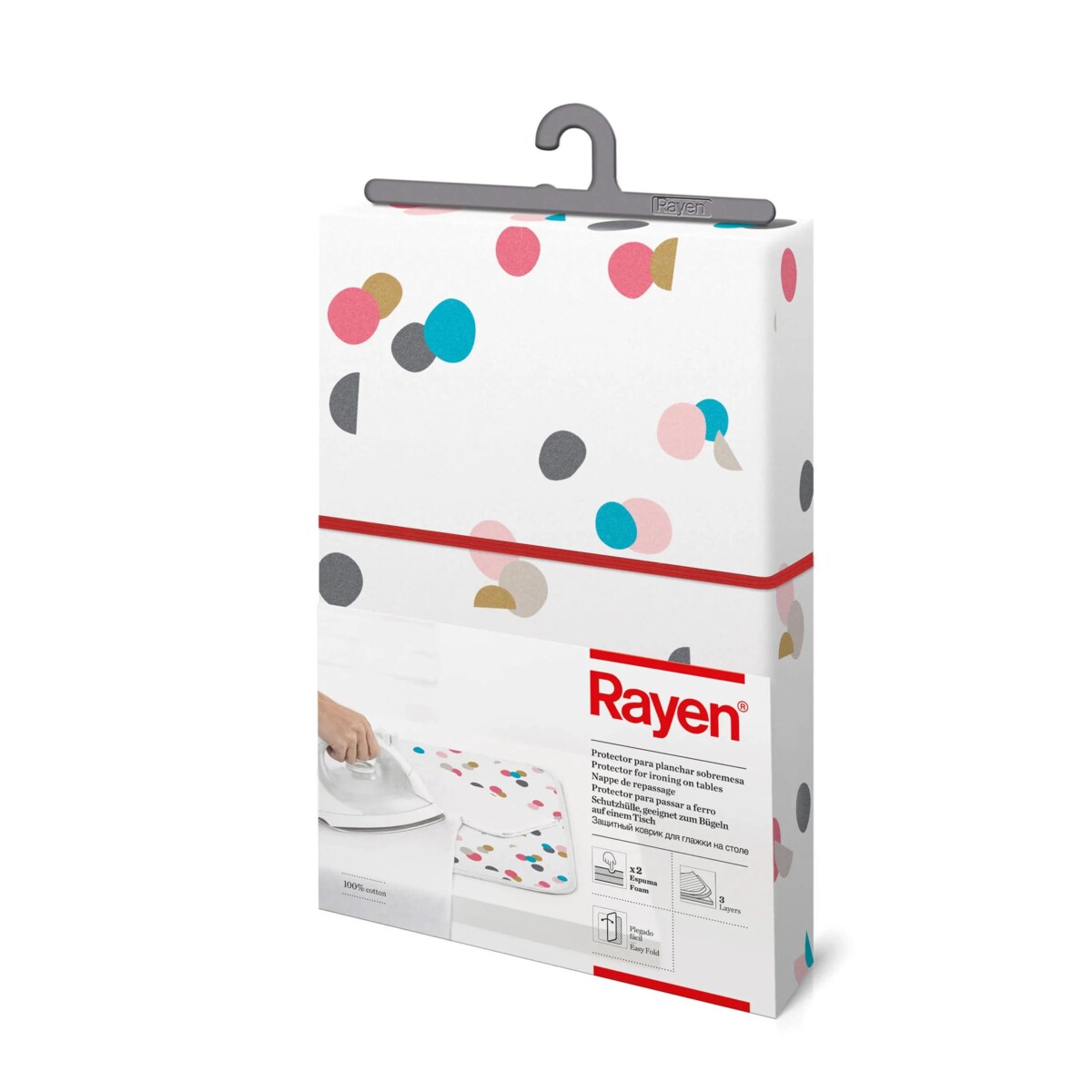Podkładka w grochy do prasowania na stole Rayen