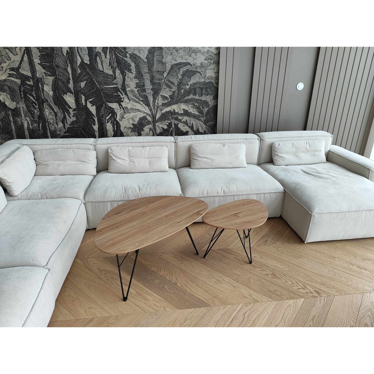 Stolik kawowy 2w1 zestaw loft nowoczesny do salonu jadalni