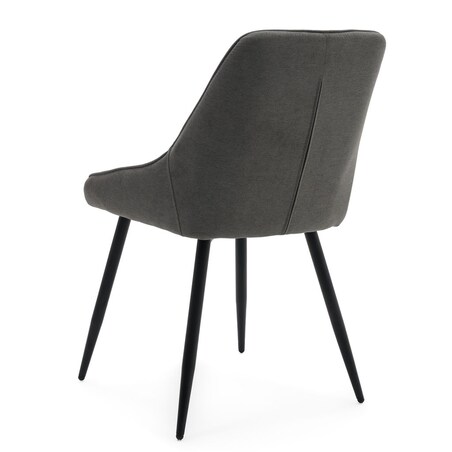 Krzesło LINO tapicerowane szare czarne nogi modne