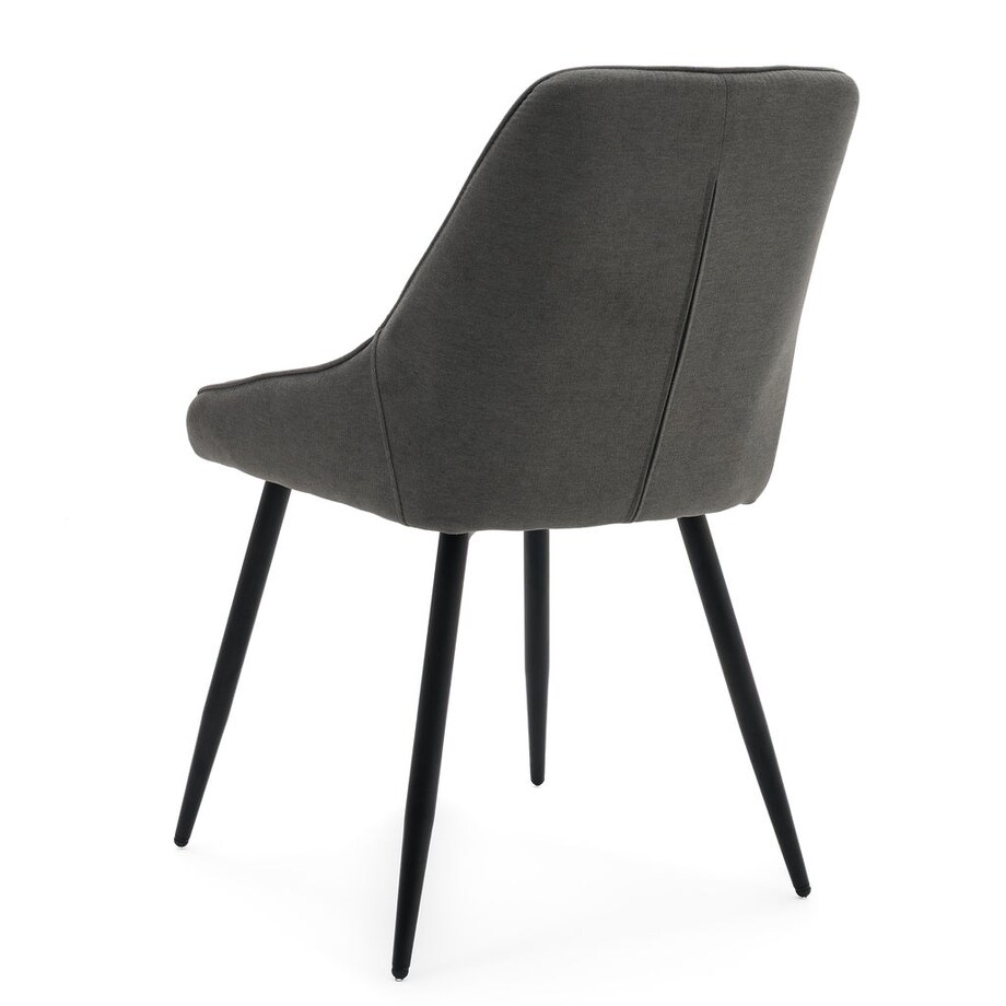 Krzesło LINO tapicerowane szare czarne nogi modne