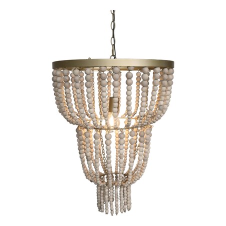 Żyrandol z koralików naturalny Boho Twist 65xØ 50 cm