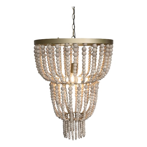 Żyrandol z koralików naturalny Boho Twist 65xØ 50 cm