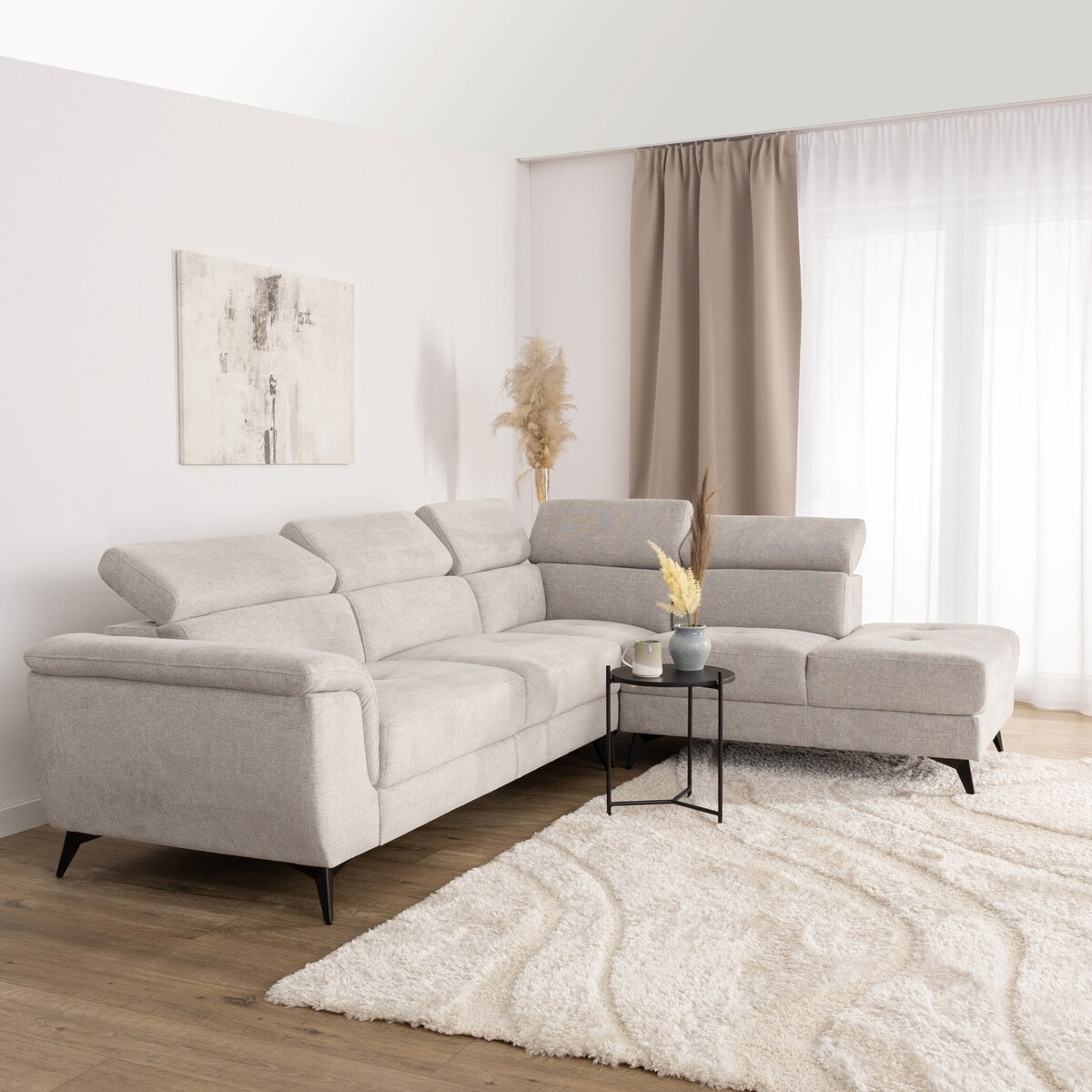 Sofa Randers grey prawa, 290x95x90 cm