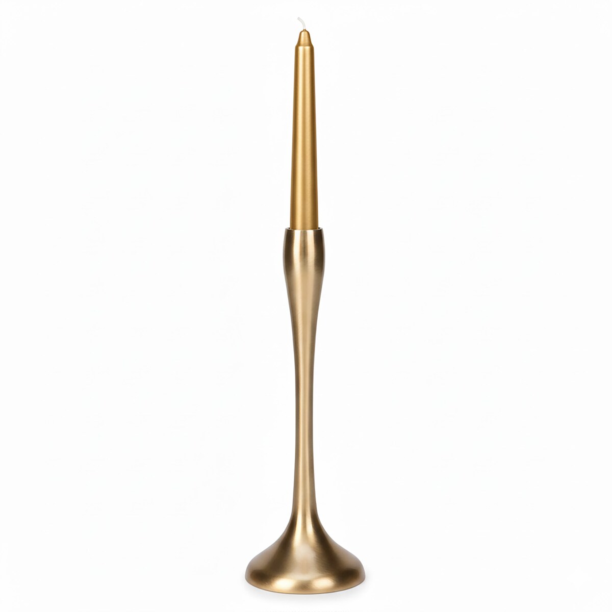 Świecznik Metalowy Pojedynczy Na Świecę Świeczki Świąteczny Glamour 31 cm