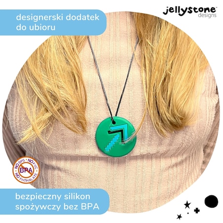 Gryzak terapeutyczny, strzałka, zielony, Jellystone Designs