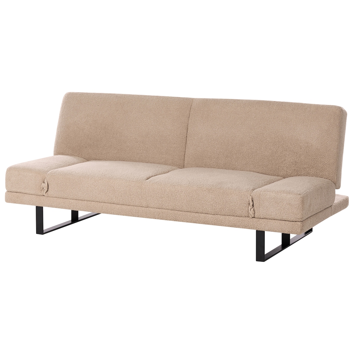 Sofa rozkładana dla 2 osób YORK Boucle Beżowy