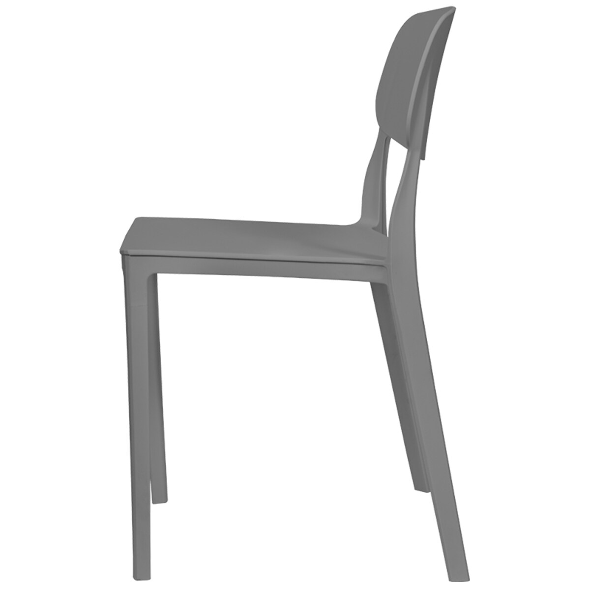 Krzesło plastikowe do salonu ogrodu nowoczesne szare oparcie