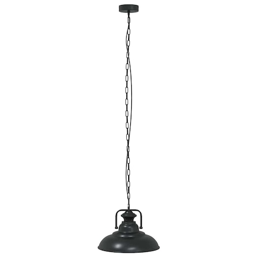 vidaXL Lampa wisząca E27 Czarna Ø 31 cm Żelazo