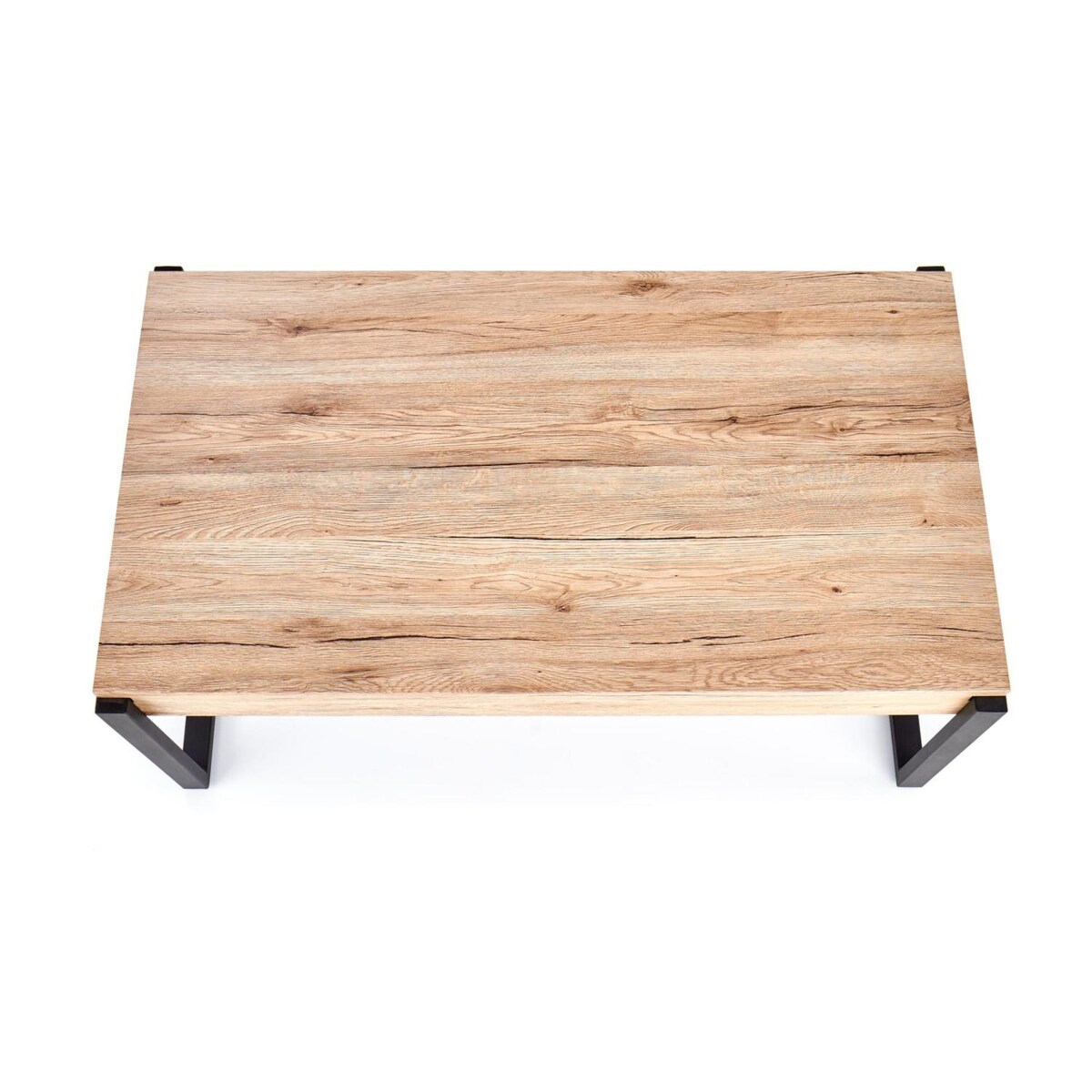 STOLIK KAWOWY Piri 110x64x42 cm MDF I STAL dąb san remo