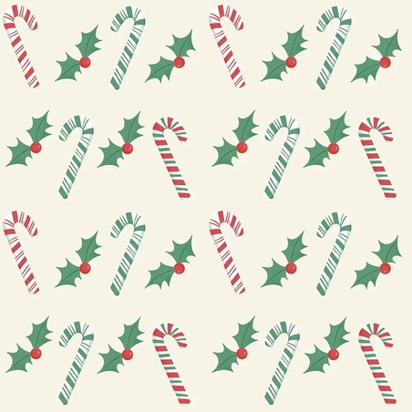 Poduszka świąteczna - Laski świąteczne i jemioła