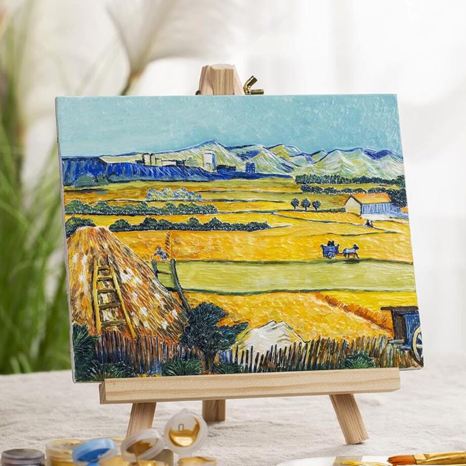 Malowanie 3D - Płaskorzeźba Złociste zboże