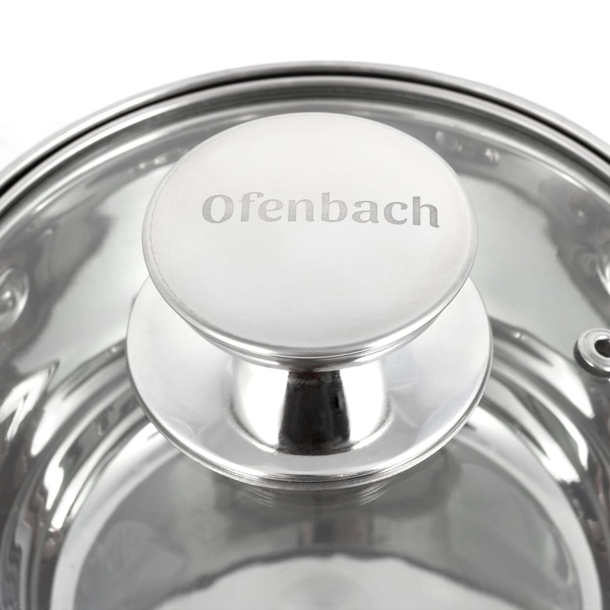 Garnek ze stali nierdzewnej z pokrywką 1L indukcja gaz OFENBACH