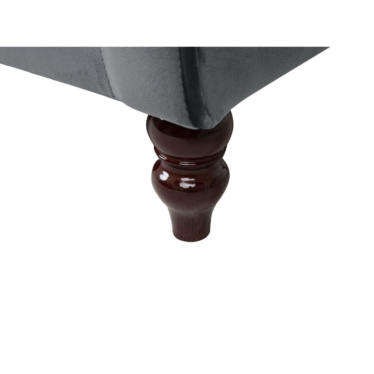 Sofa 3-osobowa welurowa szara FENSTAD