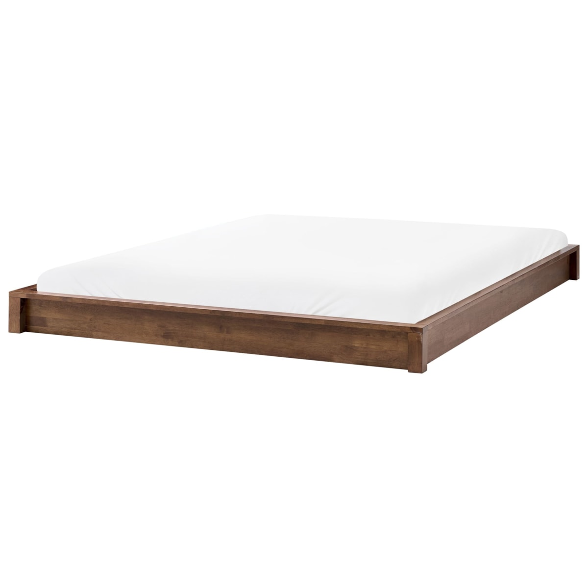 Łóżko bez zagłówka Drewno ANTRAS 160 x 200 cm Ciemnobrązowy
