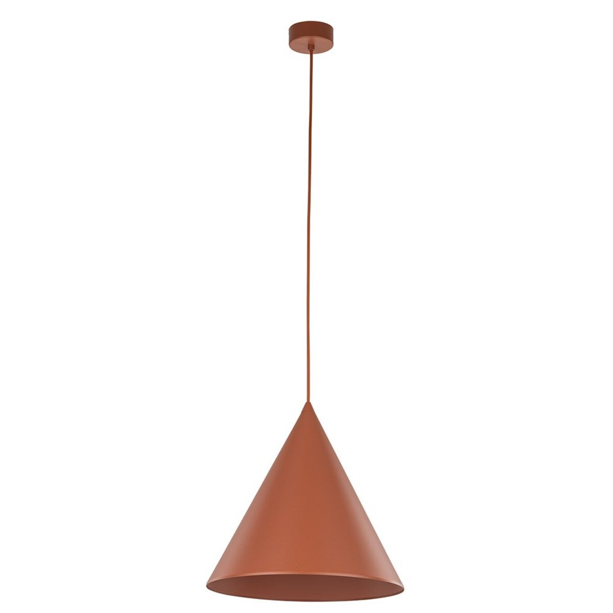 Lampa wisząca TK Lighting CONO BRICK 10065 czerwona metalowa E27 32 cm regulowana do salonu i kuchni