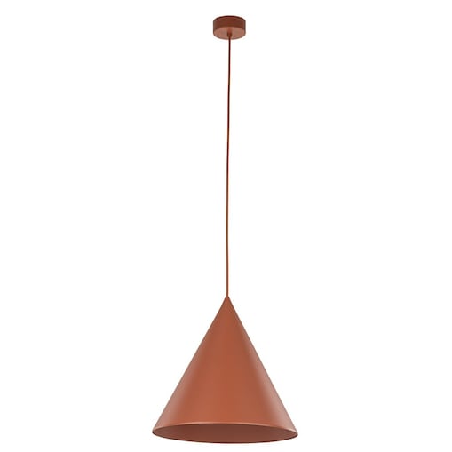 Lampa wisząca TK Lighting CONO BRICK 10065 czerwona metalowa E27 32 cm regulowana do salonu i kuchni