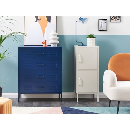 Komoda metalowa ciemnoniebieska ENAGO