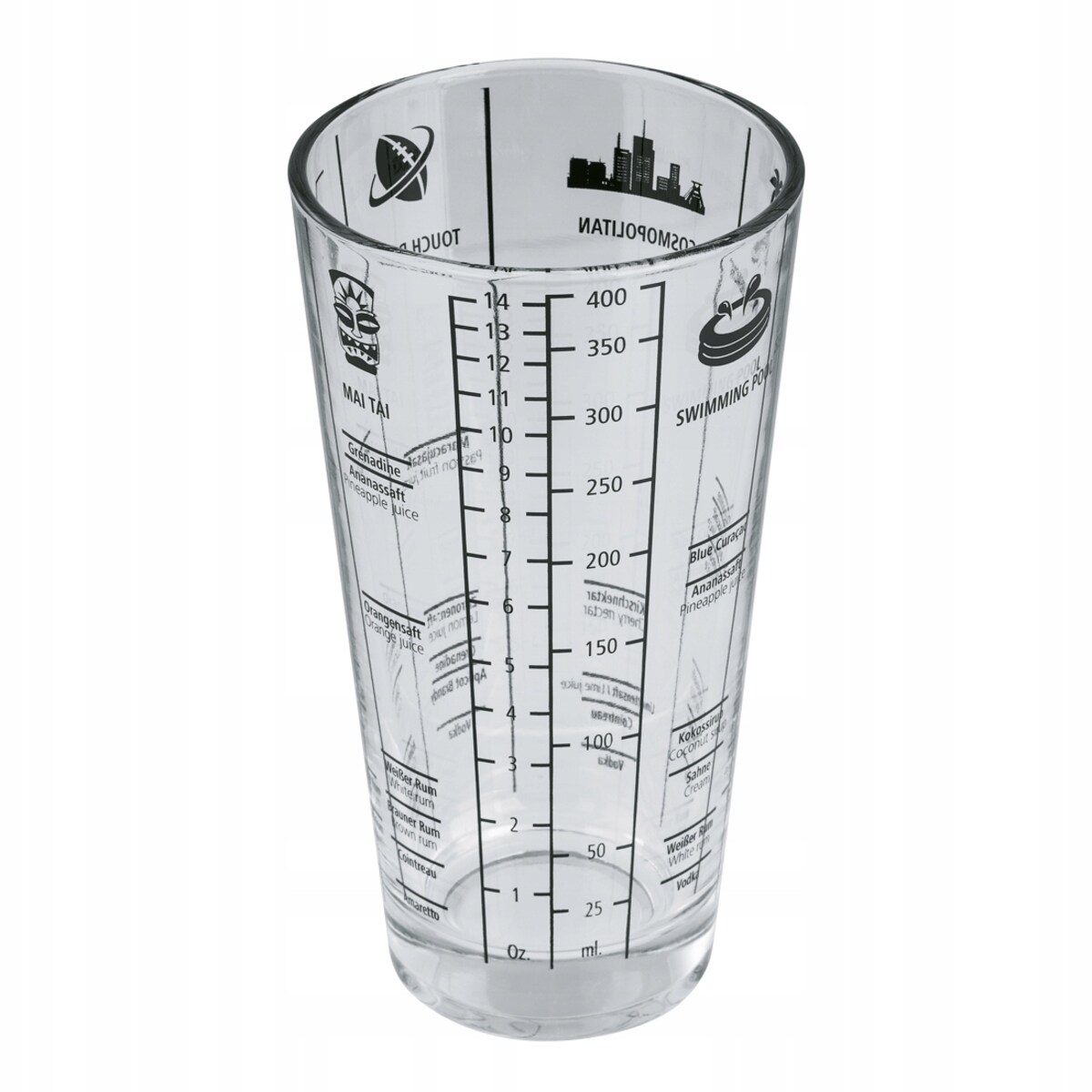 XAVAX Shaker do drinków koktajli szklany 400ml