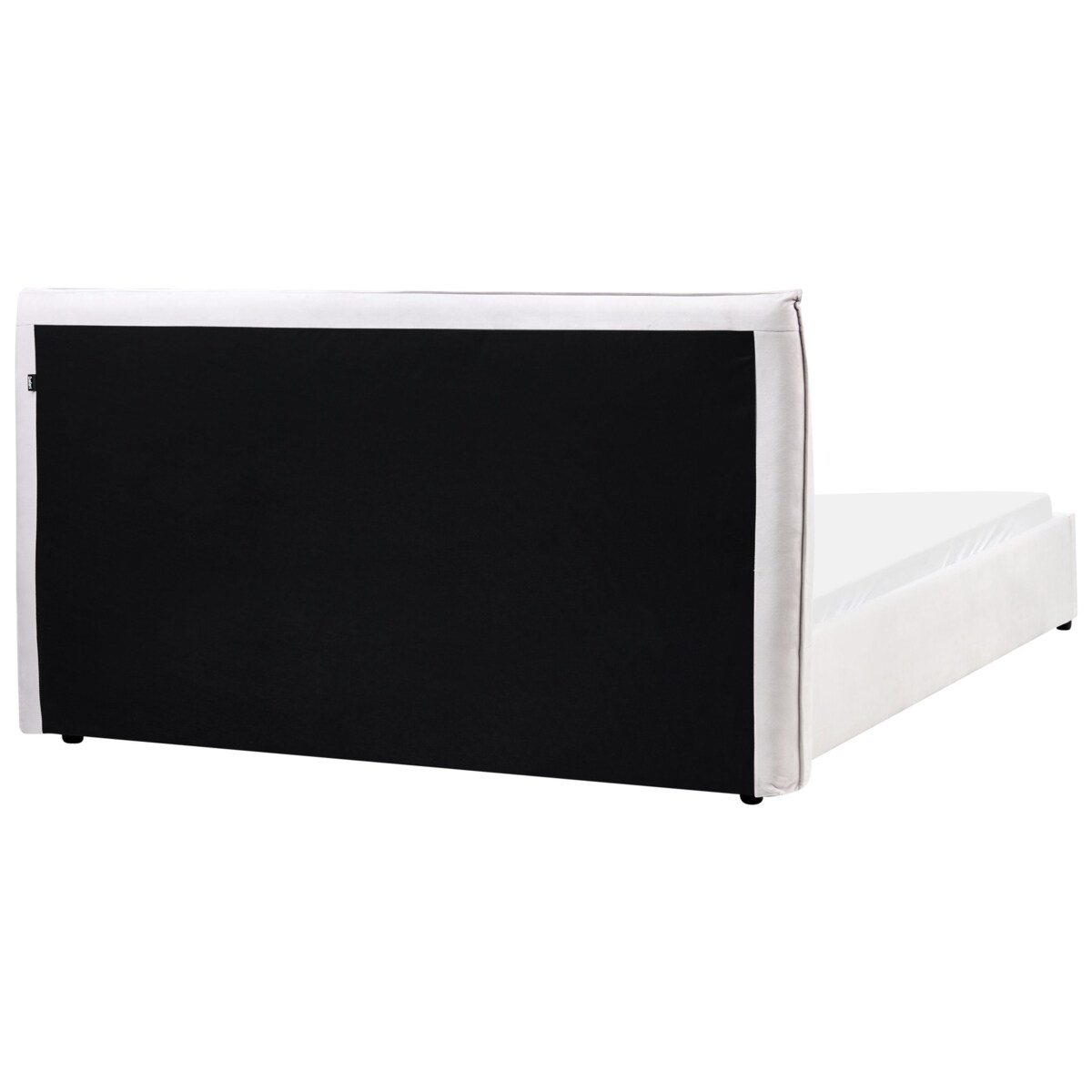 Łóżko Welur LAVAUR 160 x 200 cm Złamana biel